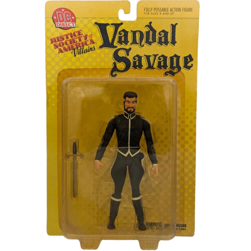DC Direct Justice Society of America Villains Vandal Savage Action Figure MOC - Picture 1 of 6
